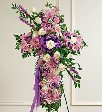 Peace and Prayers Standing Cross – Lavender