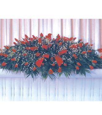 Red Rose Full Casket Spray