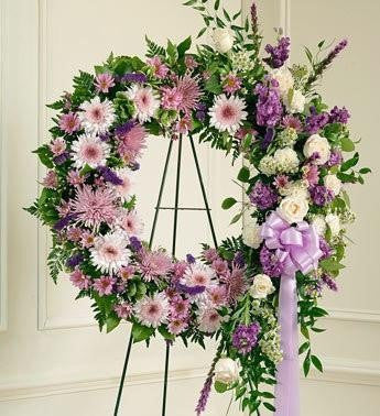 Serene Blessings Standing Wreath Bright - Lavender | FNL-105
