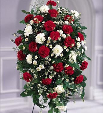 The FTD Crimson White Standing Spray